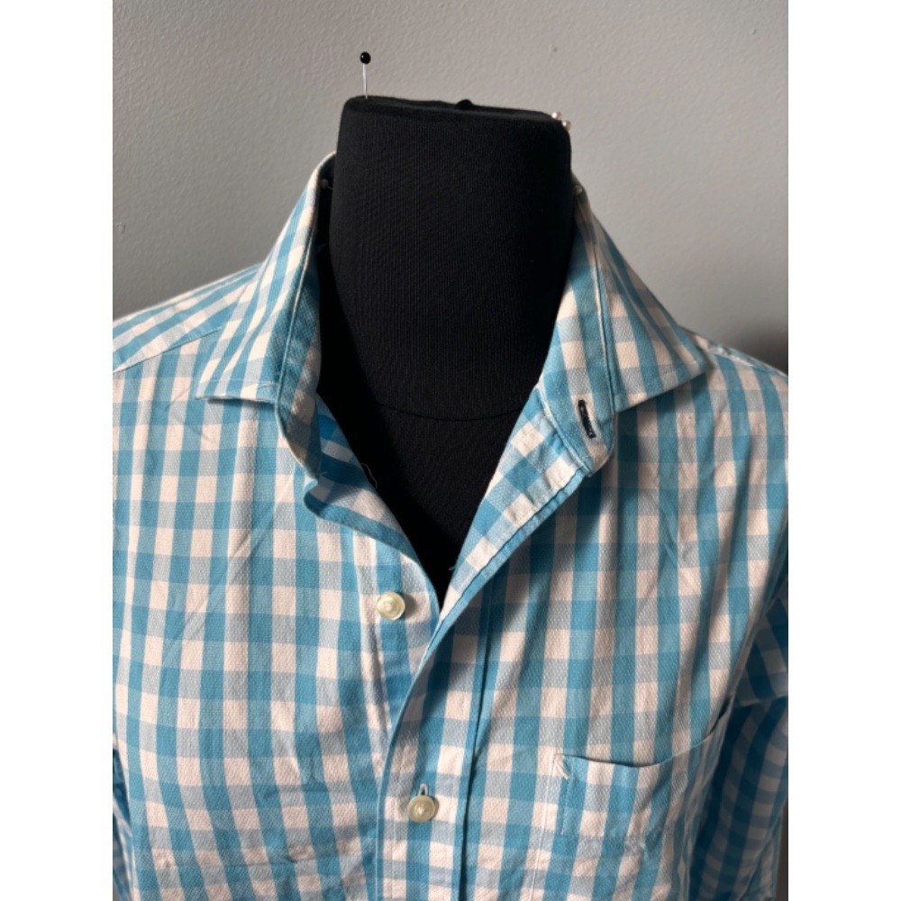 Tommy Hilfiger Button Down Shirt Gingham‎ Check Long Sleeve Regular Fit Size M - Picture 3 of 10